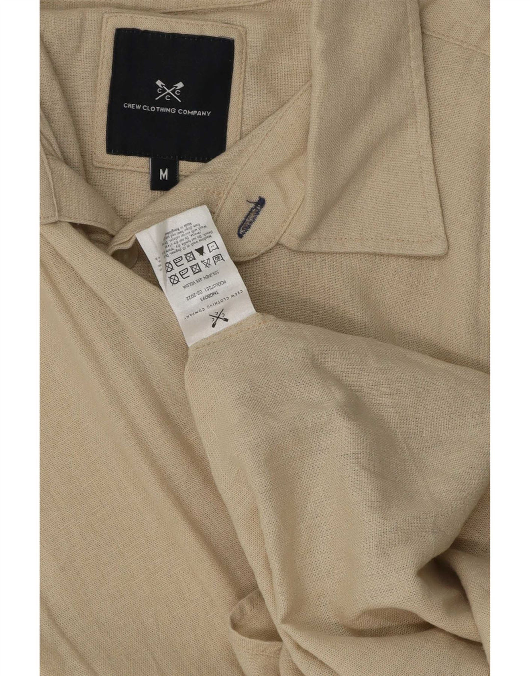 Crew Clothing Camicia da uomo in lino beige medio