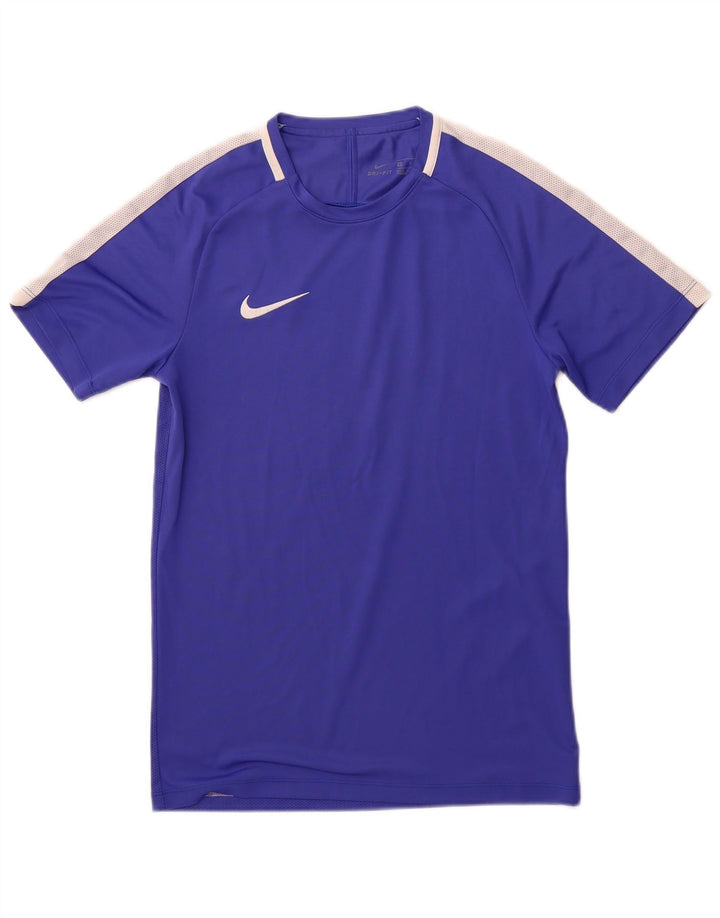 T-shirt NIKE da uomo Dri Fit Top piccolo blu color block