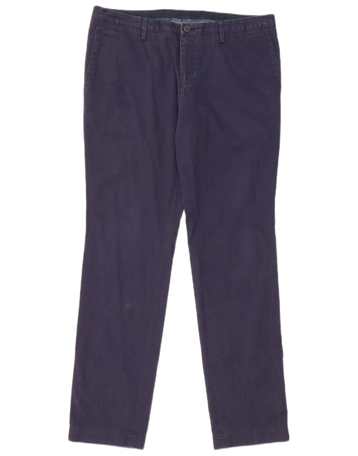 Pantaloni chino slim da uomo HUGO BOSS EU 50 Large W34 L32 cotone blu navy