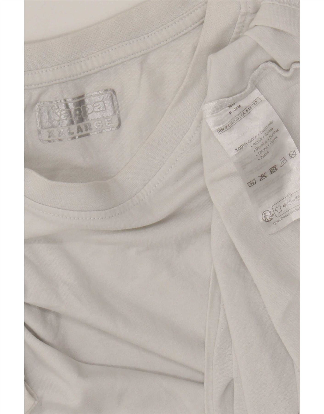 T-shirt uomo Kappa Top 2XL cotone bianco