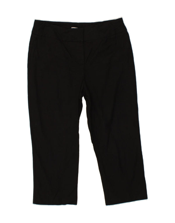 LAURA ASHLEY Womens Straight Capri Trousers UK 10 Small W32 L22 Black