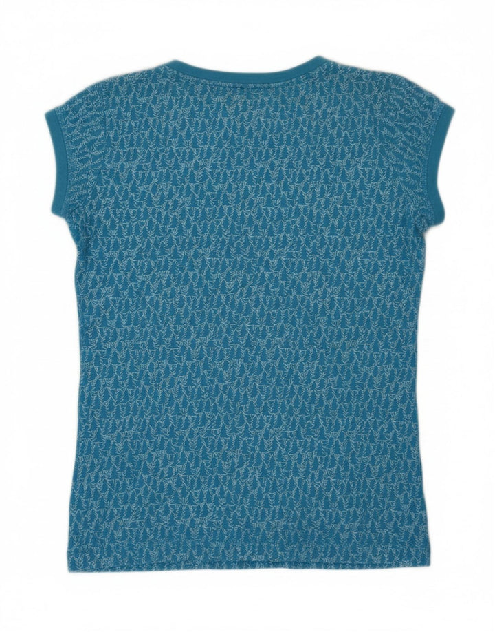 NIKE Womens Graphic T-Shirt Top UK 10 Small Blue Cotton