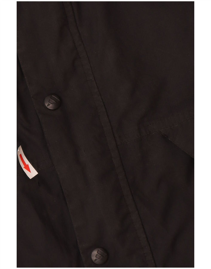 Giacca a vento con cappuccio da uomo Adidas UK 40/42 media nera in poliammide