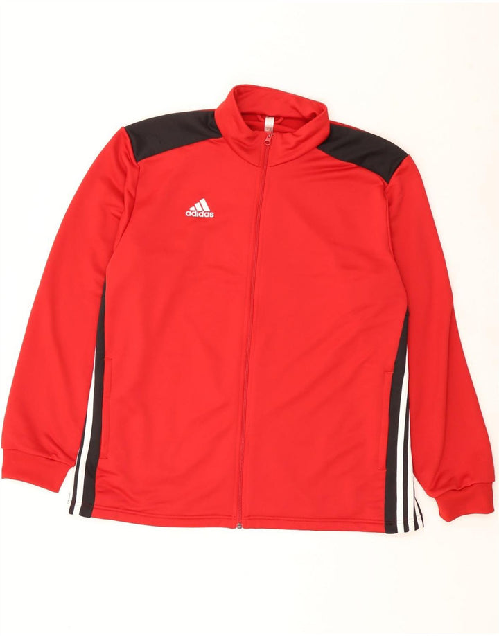 Giacca da tuta da uomo Adidas 2XL Poliestere color block rosso