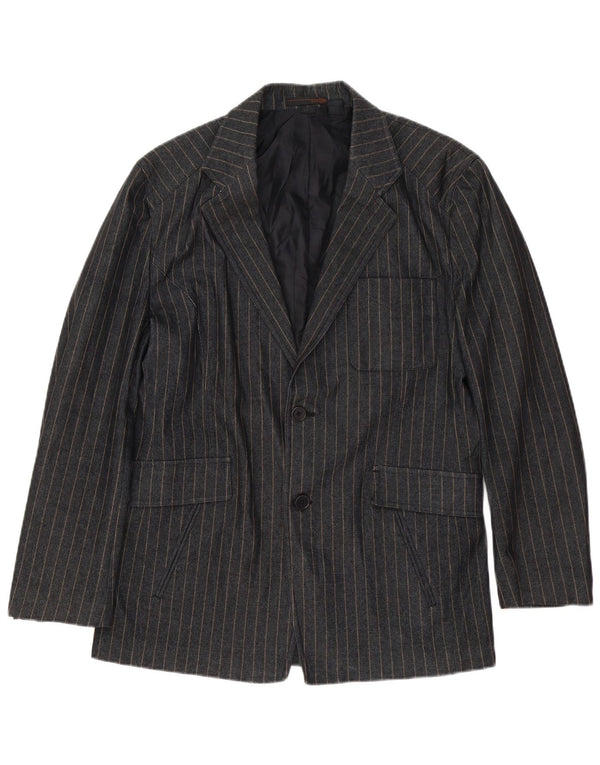 Giacca blazer da uomo Zara UK 38 Cotone a righe grigio medio