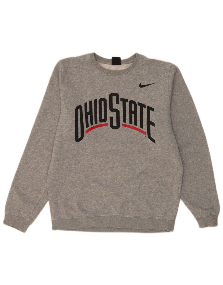 Felpa grafica NIKE da uomo Ohio State, piccola, in cotone grigio