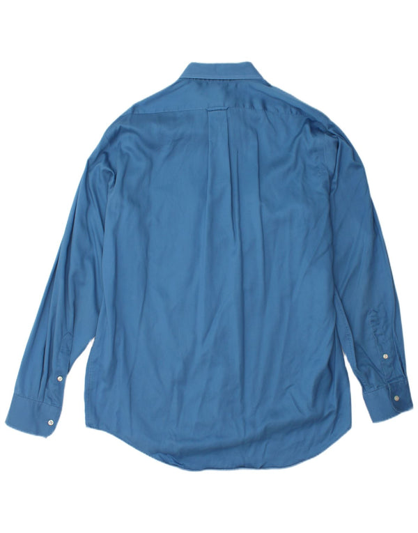 IZOD Mens Shirt Size 16 Large Blue Cotton