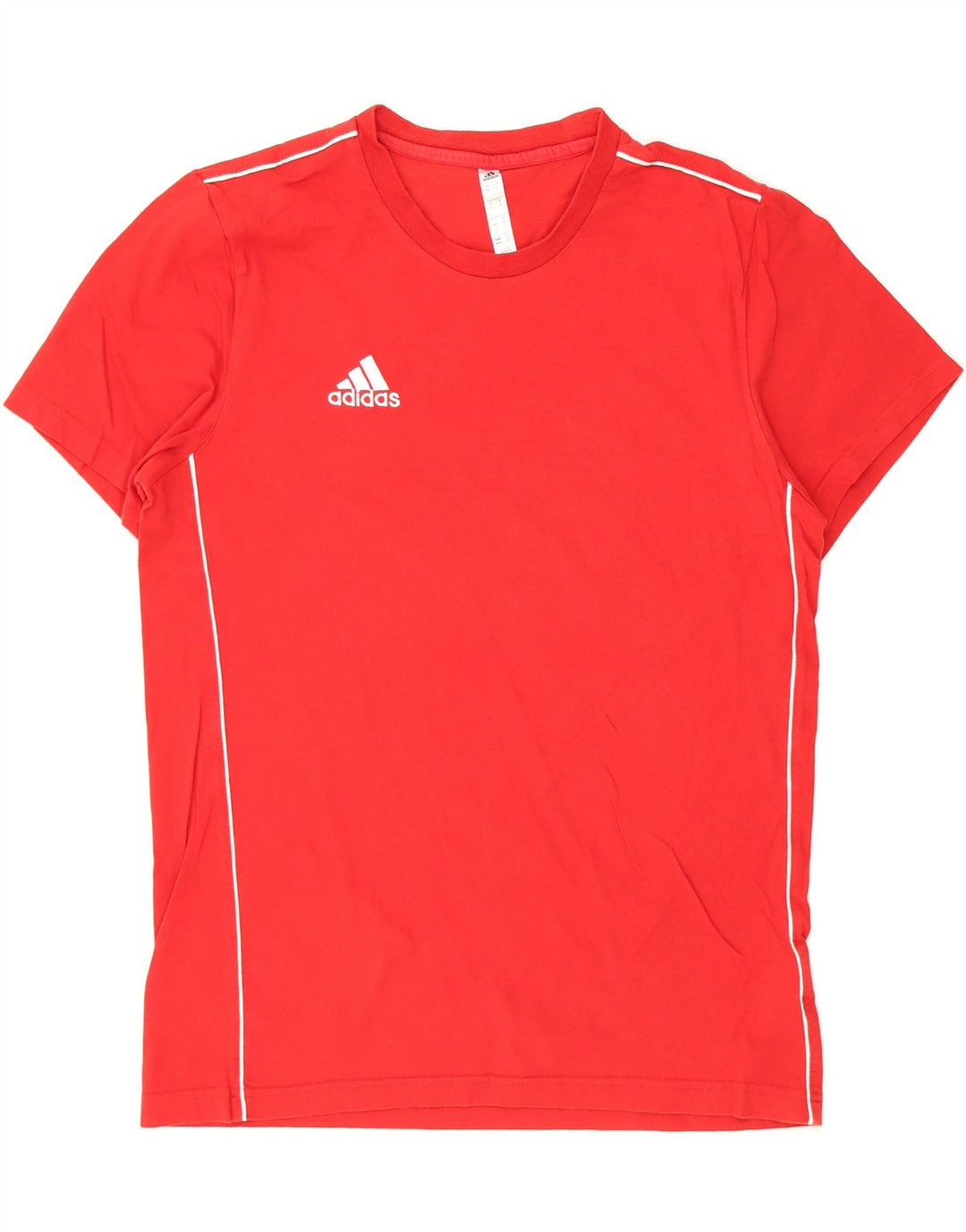 ADIDAS Mens T-Shirt Top Medium Red Cotton Vintage Adidas and Second-Hand Adidas from Messina Hembry 