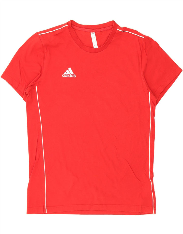 ADIDAS Mens T-Shirt Top Medium Red Cotton Vintage Adidas and Second-Hand Adidas from Messina Hembry 