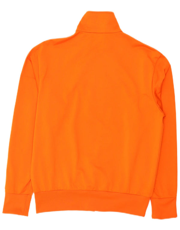 Giacca superiore della tuta da uomo Adidas in poliestere arancione medio