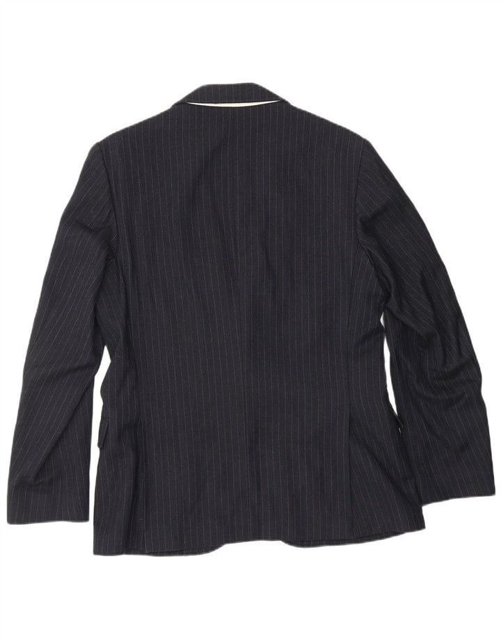 GANT Giacca blazer da uomo su misura IT 46 Small Blu Navy a righe