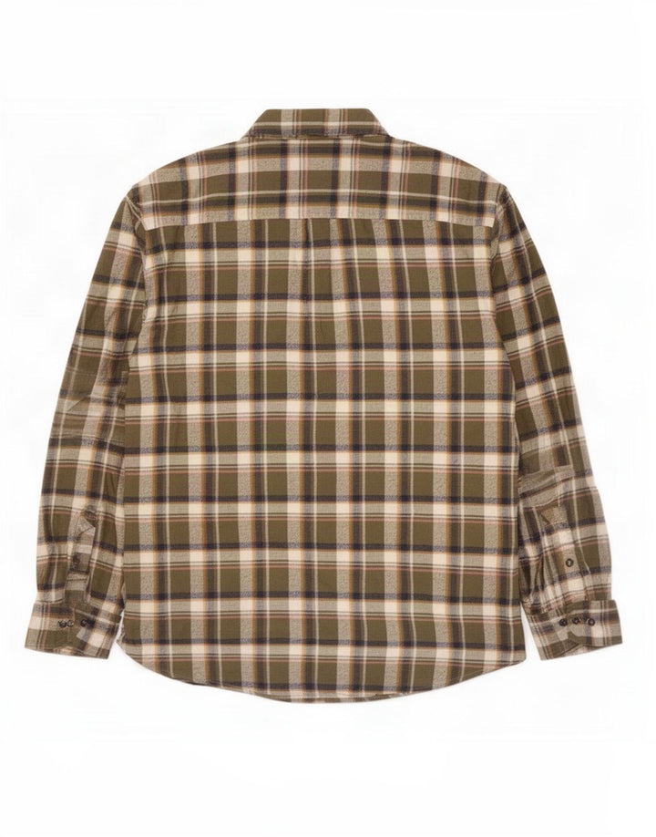 Camicia in flanella da uomo Marks & Spencer 2XL cotone a quadri verde