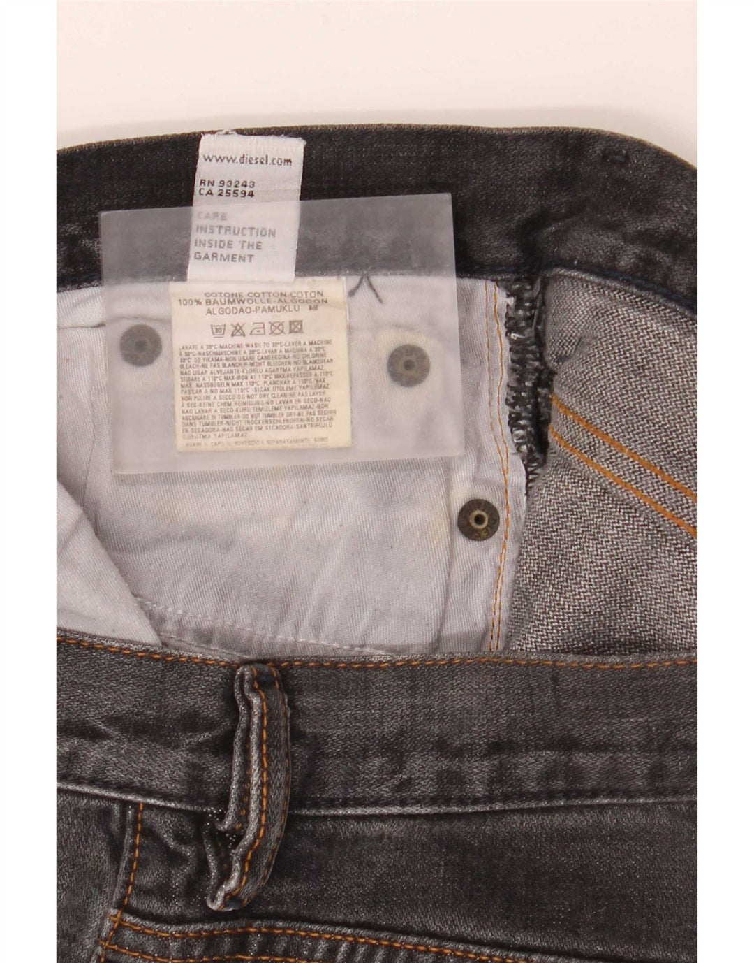Jeans svasati da donna Diesel W27 L32 cotone nero