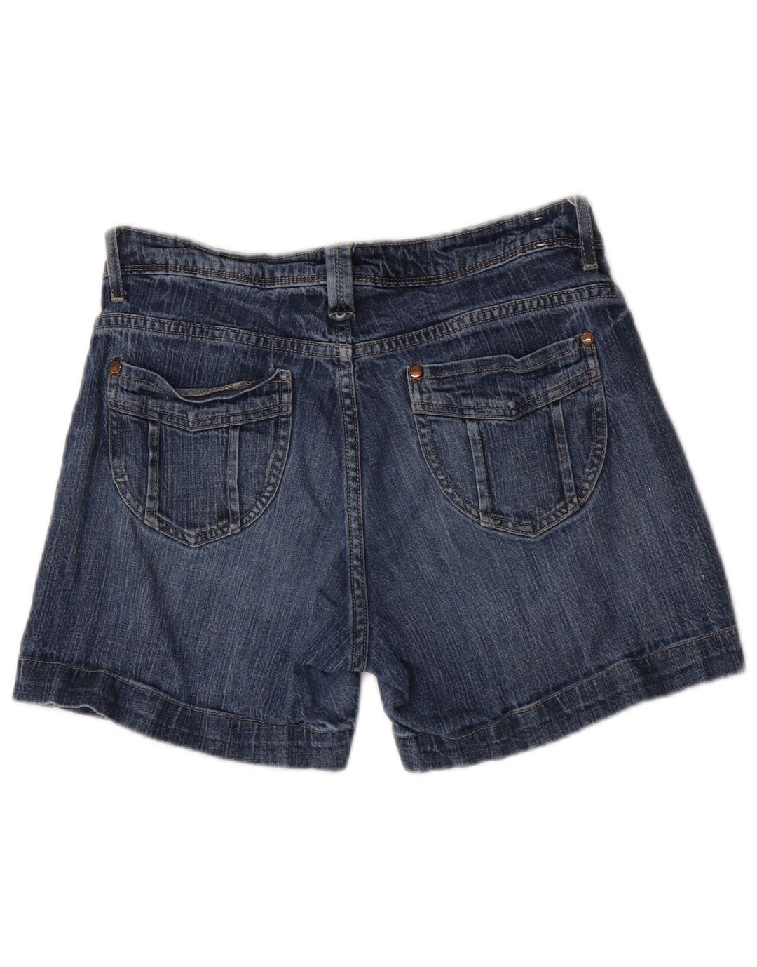 Pantaloncini di jeans a vita bassa da donna Lee US 6 medi W28 cotone blu