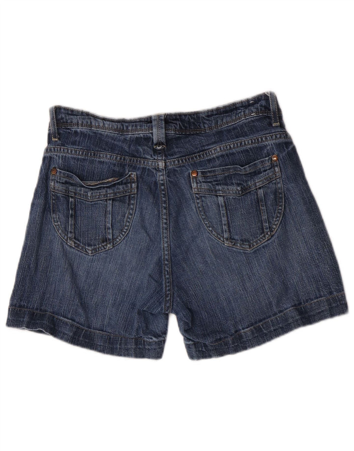 Pantaloncini di jeans a vita bassa da donna Lee US 6 medi W28 cotone blu