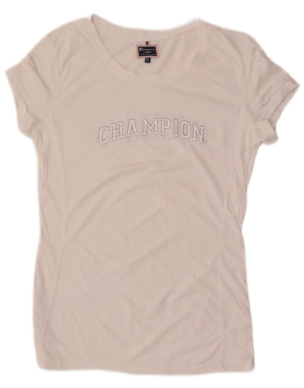 T-shirt grafica da donna Champion Top UK 12 Medium White