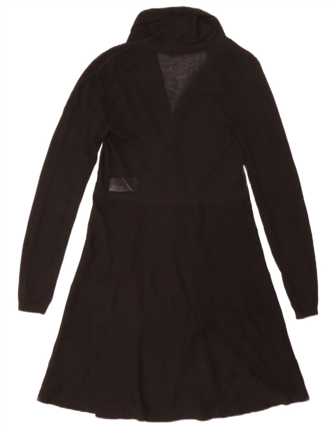 Maglione cardigan aperto lungo da donna Phase Eight UK 8 piccolo in viscosa nera