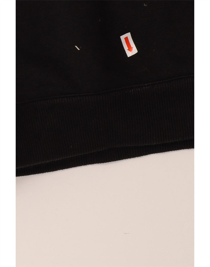 REEBOK Felpa con cappuccio grafica da uomo XL in cotone nero