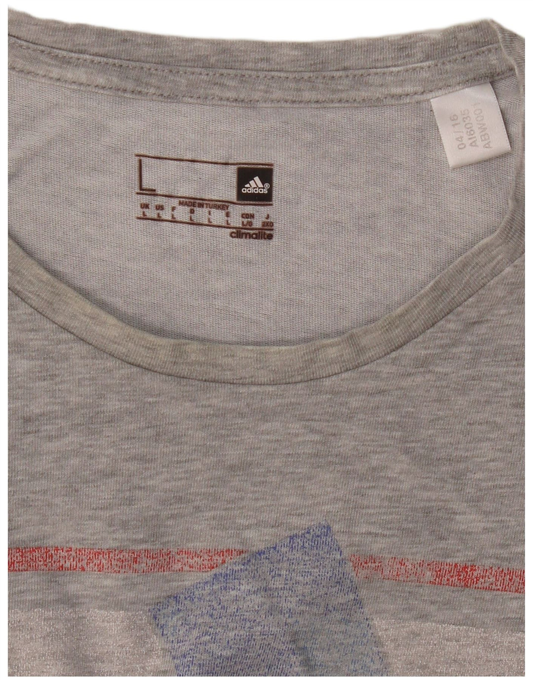 T-shirt grafica ADIDAS da uomo Climalite grande grigia