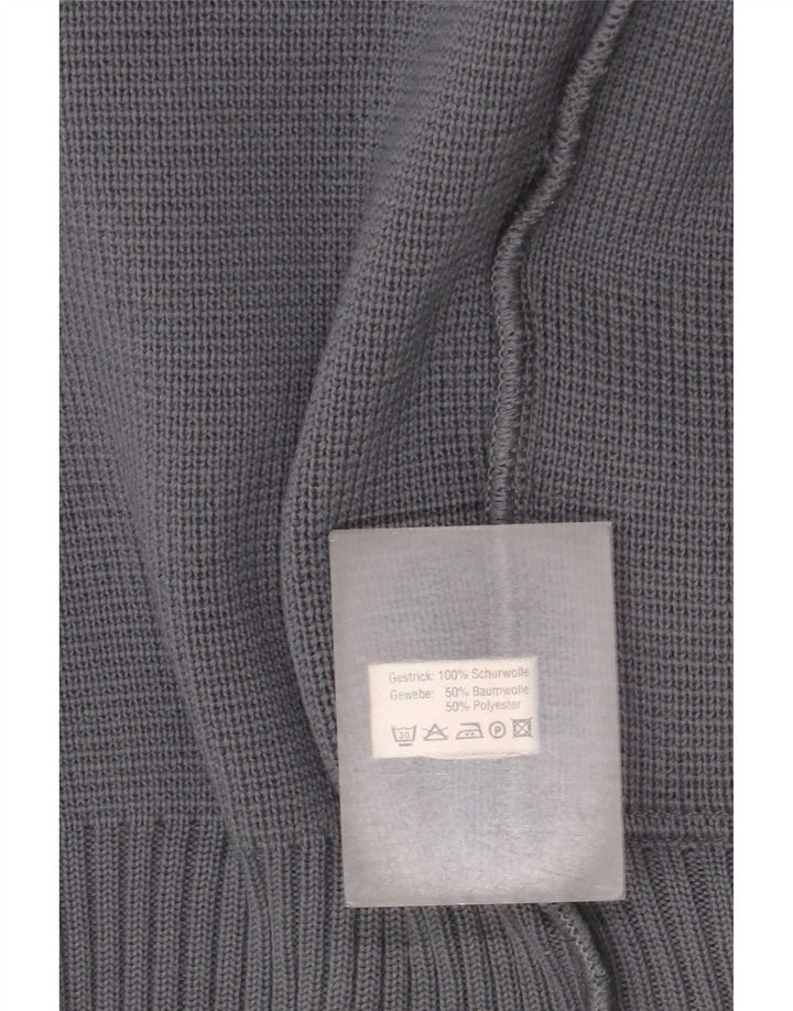 Maglione cardigan da uomo vintage EU 40 lana grigio medio