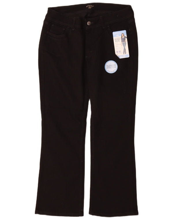 Jeans bootcut sottili da donna Lee US 16 2XL W34 L30 cotone nero