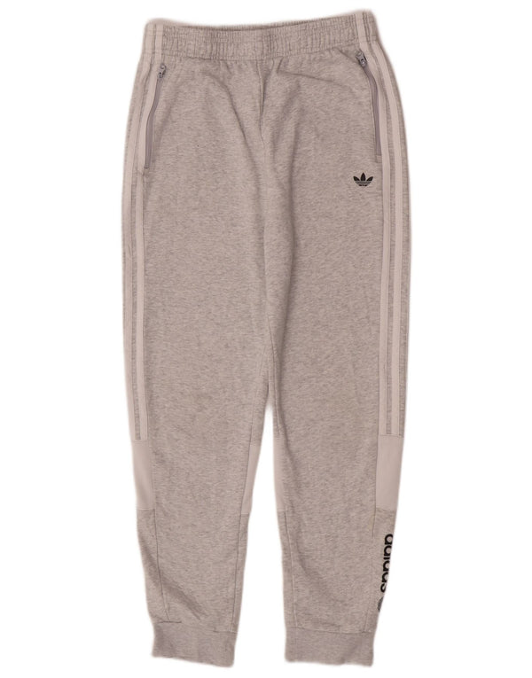 Pantaloni da tuta con grafica Adidas da ragazzo, pantaloni da jogging, 13-14 anni, colore grigio