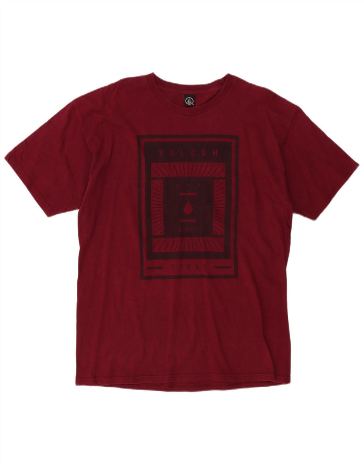 T-shirt grafica da uomo Volcom Top Large Bordeaux