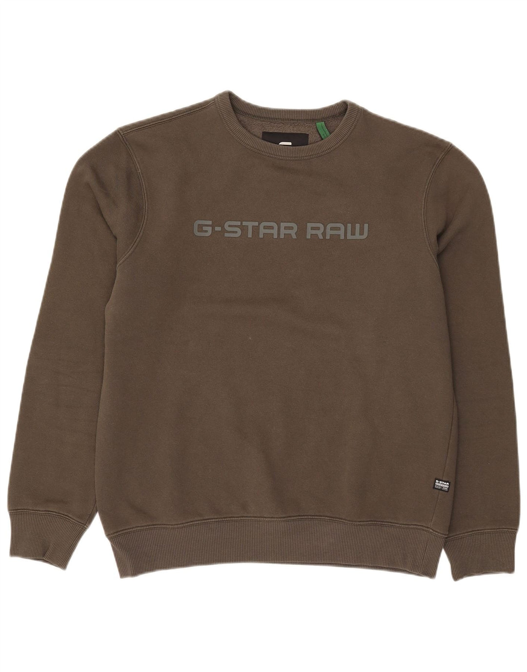 Felpa grafica da uomo G-Star, maglione medio, cotone kaki