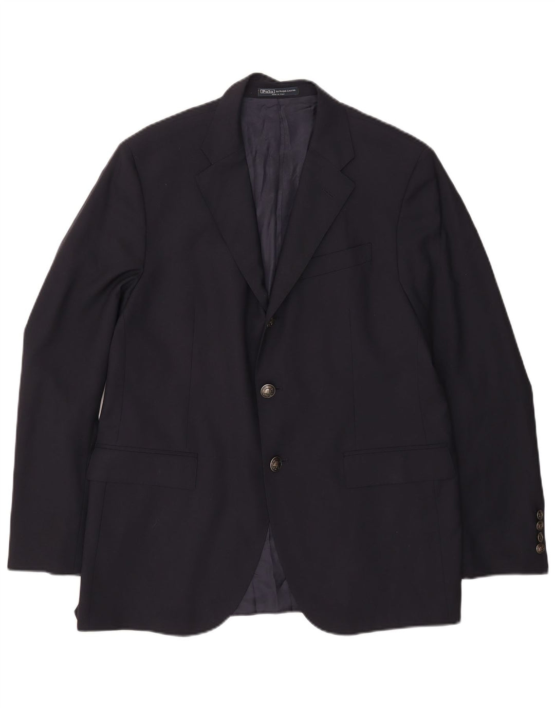 Polo Ralph Lauren Giacca blazer a 2 bottoni da uomo IT 54 XL Lana blu navy