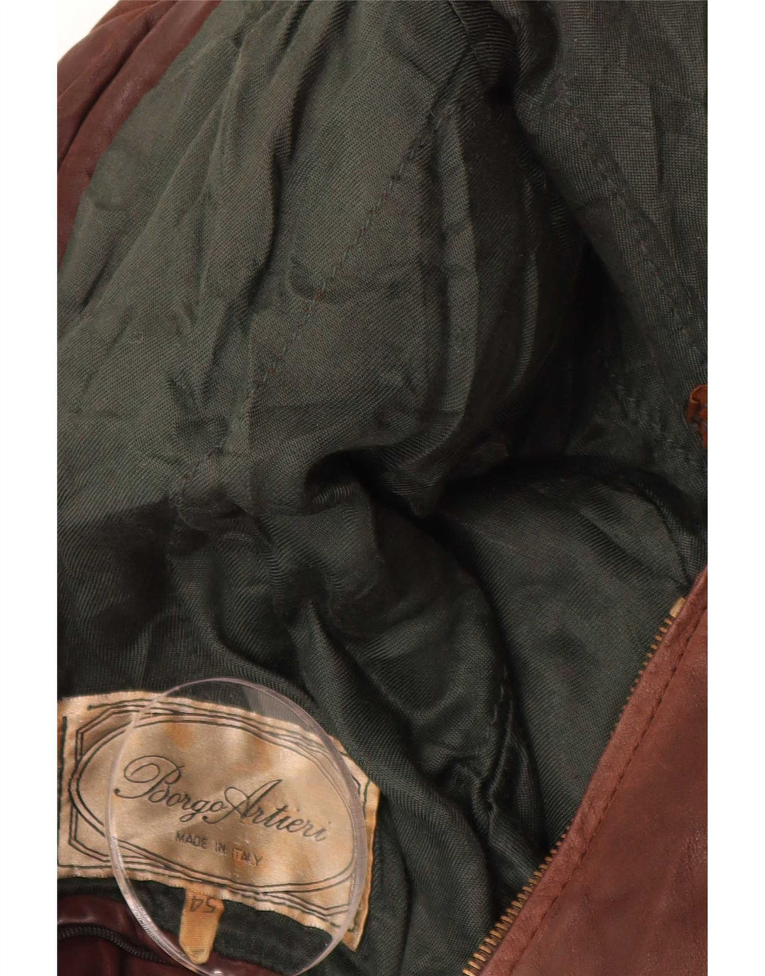 Borgo Arthieri Giacca da motociclista in pelle da uomo IT 54 2XL Marrone
