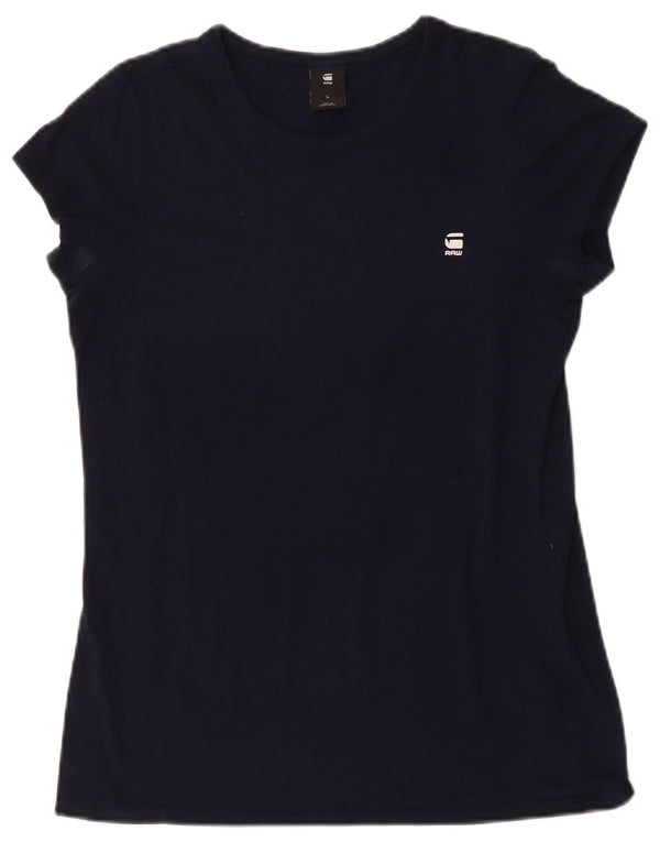 T-shirt da donna G-Star Top UK 14 grande cotone blu navy