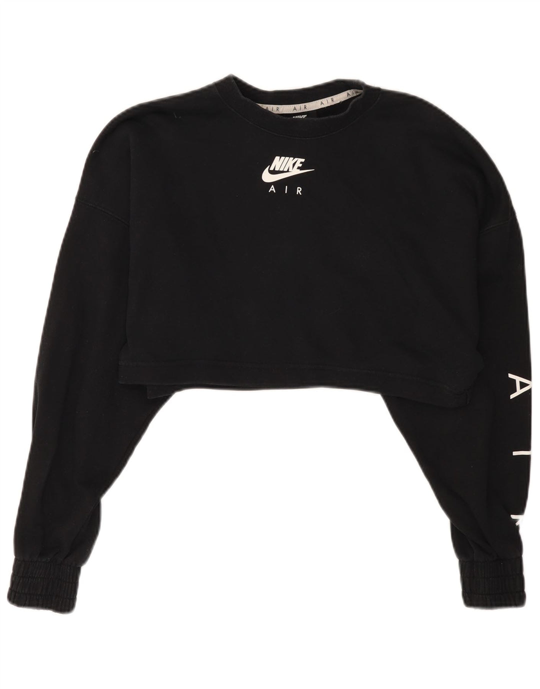 Felpa con grafica corta oversize da donna Nike UK 10 piccola nera