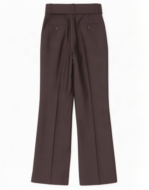 Pantaloni da abito a gamba larga a vita alta da donna Zara EU 36 XS W26 L31 Lana grigia