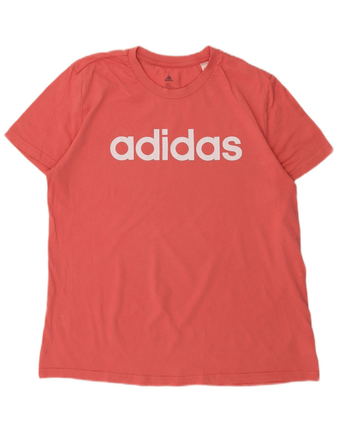 T-shirt grafica da donna ADIDAS Top UK 20/22 XL cotone rosa