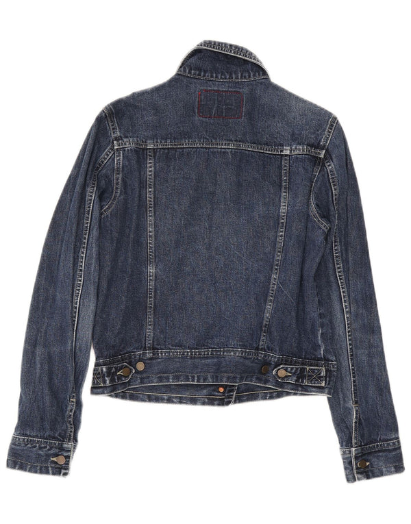 Giacca in denim corto da donna Stefanel UK 12 medio blu navy