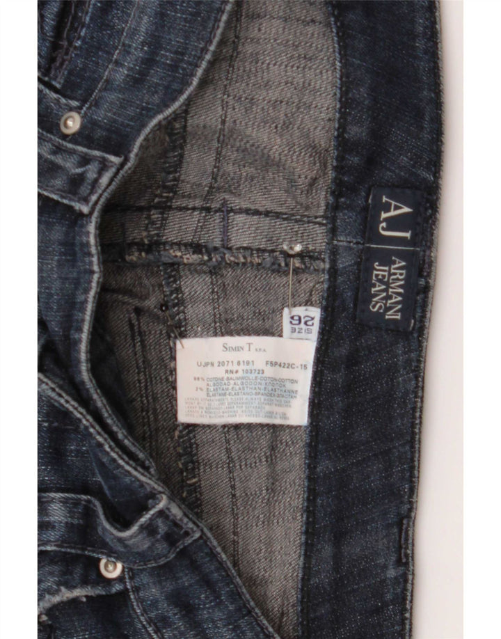 Jeans Bootcut da donna Armani Taglia 26 W30 L33 Cotone blu navy