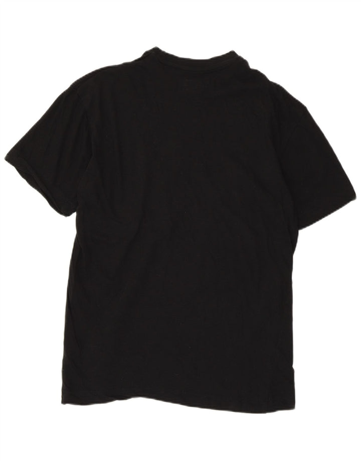 T-shirt grafica da donna KAPPA Top UK 14 grande cotone nero