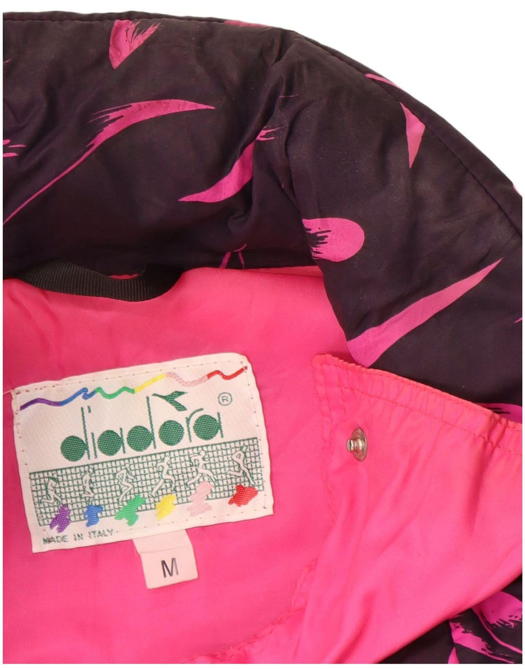 Giacca a vento oversize da donna Diadora UK 14 Viola medio floreale