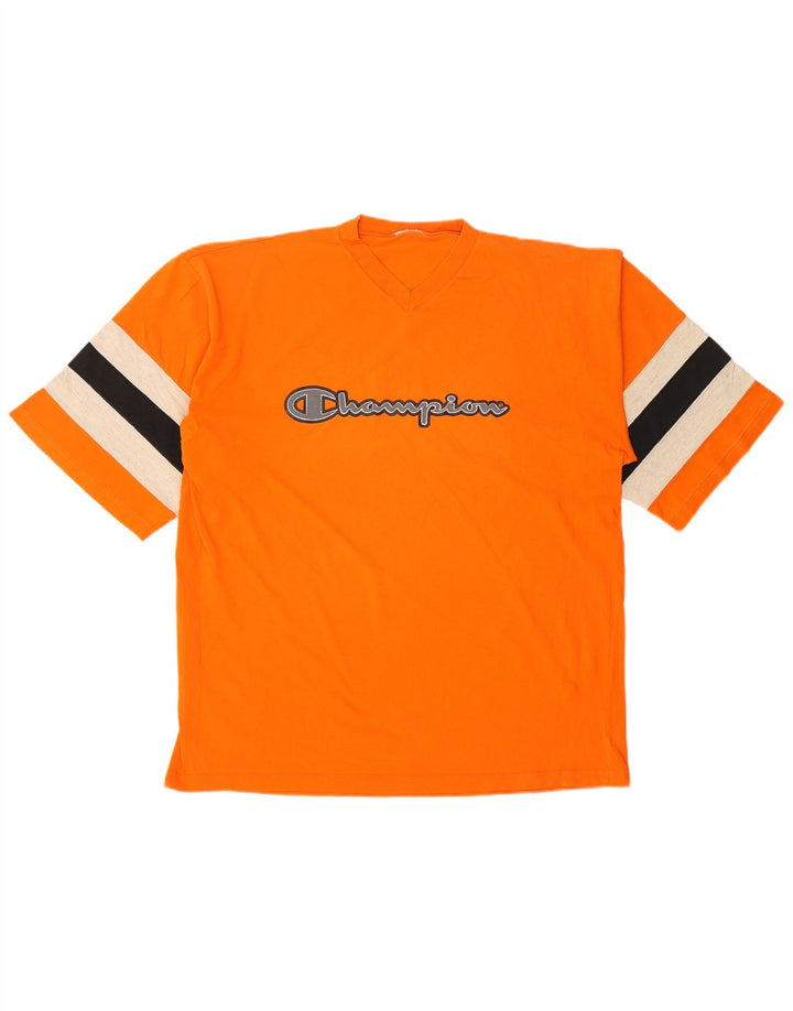 T-shirt grafica da uomo Champion Top XL Orange Colourblock
