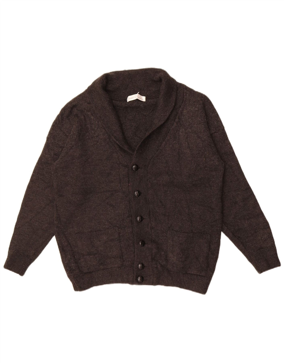 Maglione cardigan da ragazzo Marks & Spencer 12-13 anni in lana grigio medio