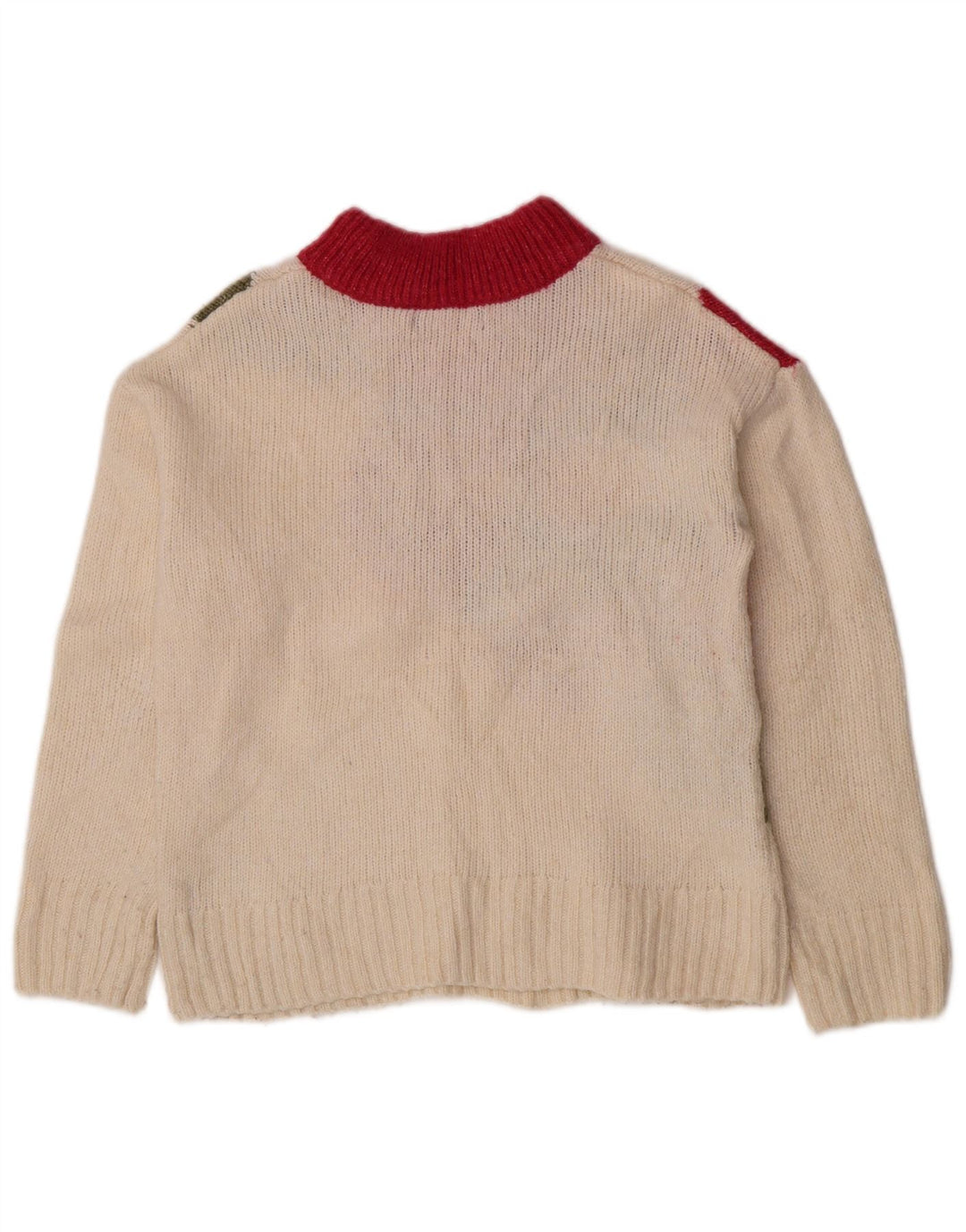 Maglione maglione a collo alto da donna Marks & Spencer UK 10 piccolo bianco sporco