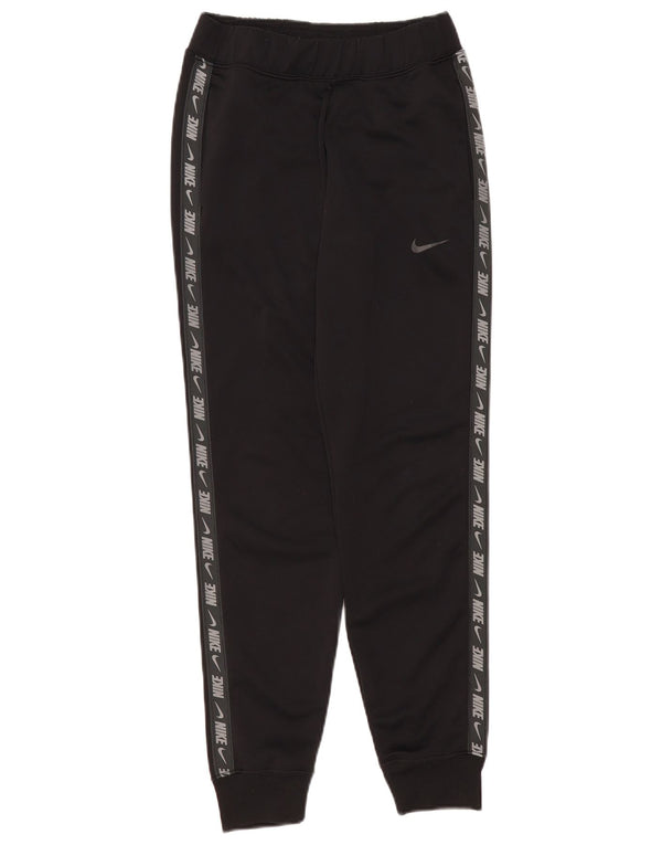 Pantaloni da tuta con grafica Nike da donna Joggers UK 6 XS Black Colourblock