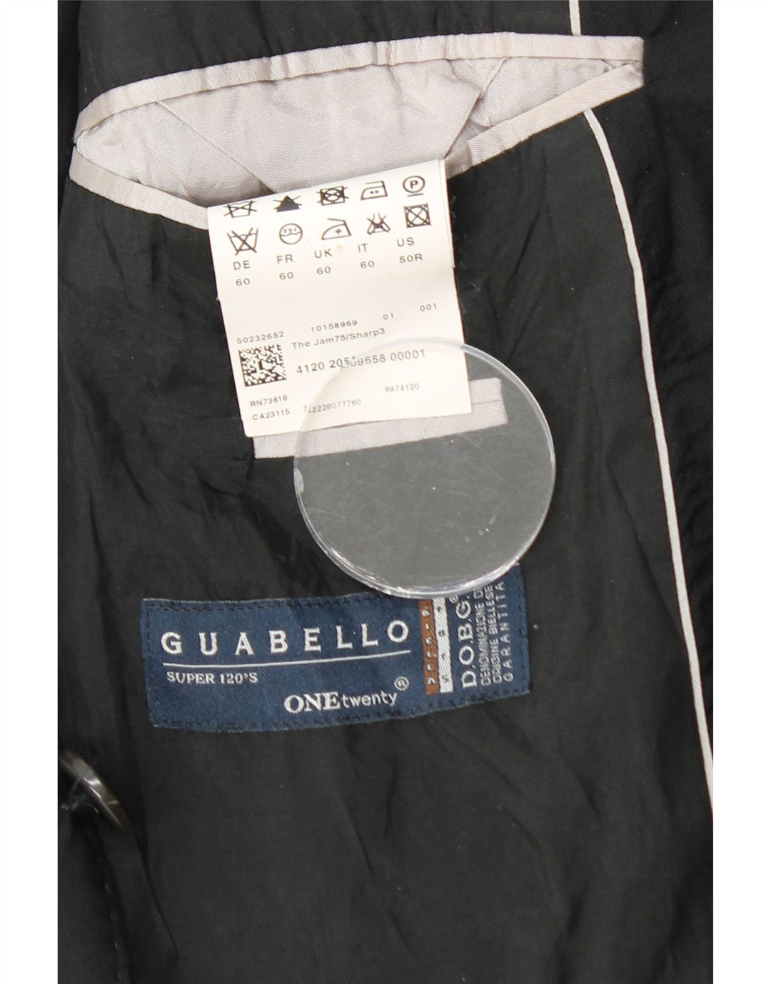 Giacca blazer a 2 bottoni HUGO BOSS Guabello da uomo UK 40 grande in viscosa nera