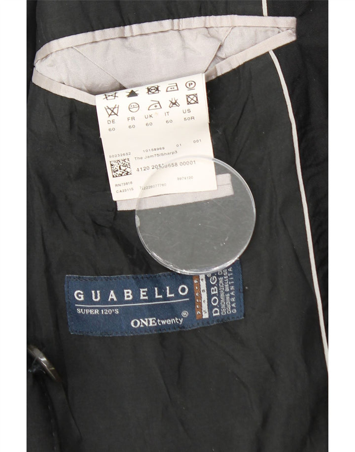 Giacca blazer a 2 bottoni HUGO BOSS Guabello da uomo UK 40 grande in viscosa nera