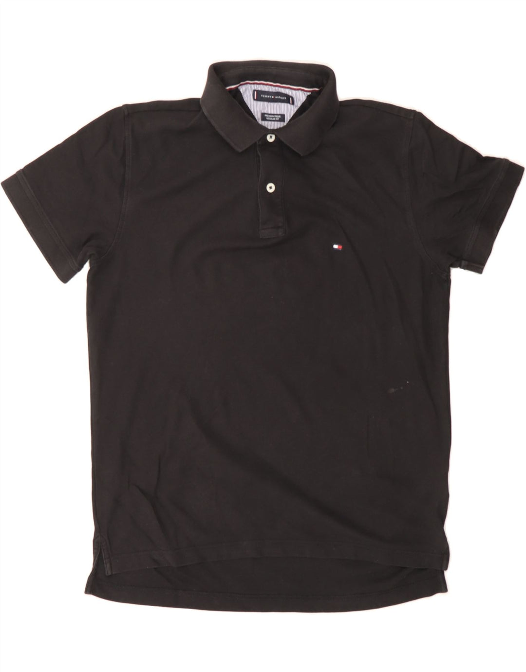 TOMMY HILFIGER Mens Polo Shirt Small Black Cotton Vintage Tommy Hilfiger and Second-Hand Tommy Hilfiger from Messina Hembry 