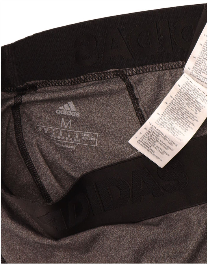 Leggings grafici da donna Adidas UK 12/14 Poliestere color block grigio medio