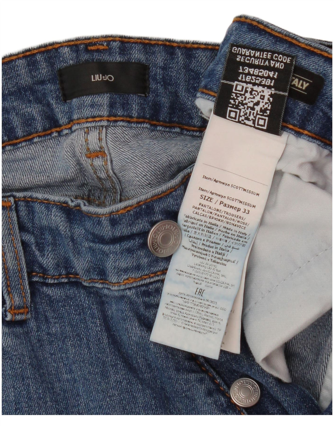 Jeans skinny Liu Jo da uomo Scott W33 L29 poliestere blu