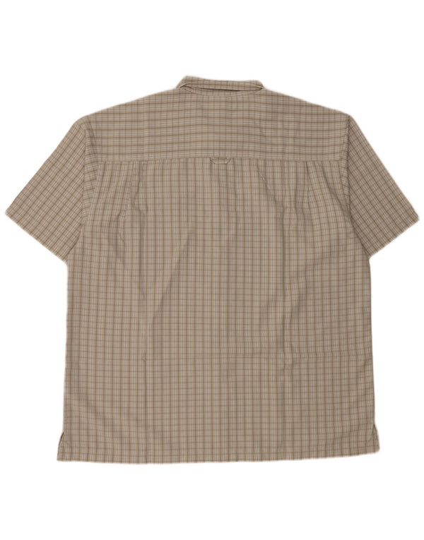 THE NORTH FACE Mens Short Sleeve Shirt XL Grey Check Modal