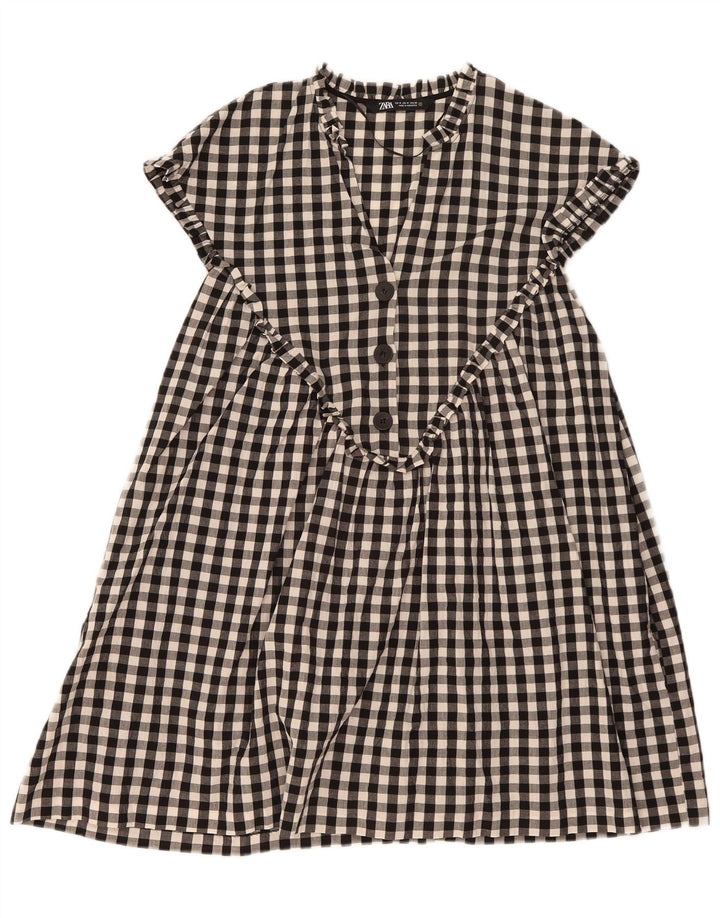 Abito a trapezio da donna Zara UK 14 medio nero a quadretti