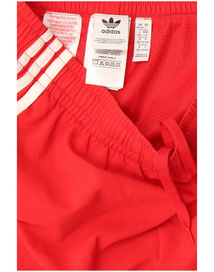 Pantaloncini sportivi Adidas da bambino 13-14 anni in poliestere rosso